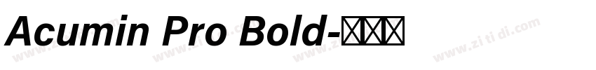 Acumin Pro Bold字体转换